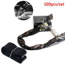100Pcs Black Disposable Tattoo Machine Clip Cord Hook Sleeve Bags Hygiene Co BX