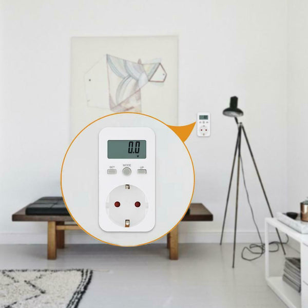 Digital Wattmeter LCD Energy Monitor Power Meter Usage Monitoring Socket EU