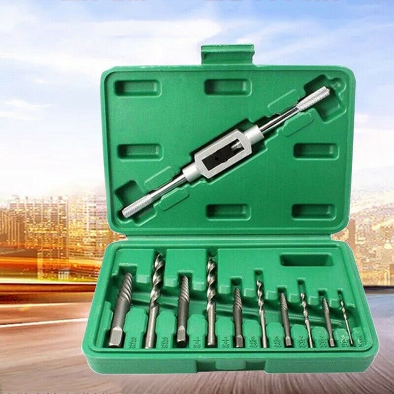 11Pcs Damaged Screw Extractor Set Remove Stripped or Broken Screws Bolt Fas P8S4