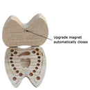 Baby Milk Teeth Tooth Lanugo Wooden Storage Fairy Box Organizer Girl Boy Z1 Q0G0