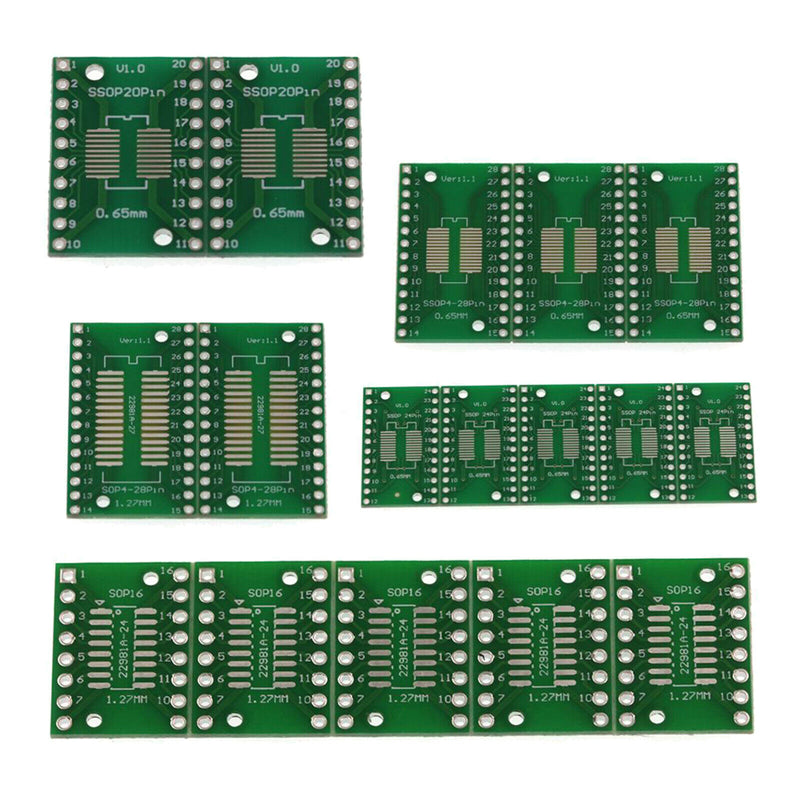 Set of 35 SSOP TSSOP SOT23 DIP Adapter PCB Experiment Convertor IC Board DIY