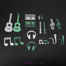 9pcs Scrapbooking DIY Guitar Notes Piano Metal Steel Cutting Die Stencil