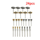 24pcs/set Polishing Grinding Brush Steel Wire Wheel Rust Cleaner Rotary To NGH