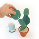Cup Cactus Potted Coasters Table Decoration Novelty Table Decor Insulat Mat G5M9