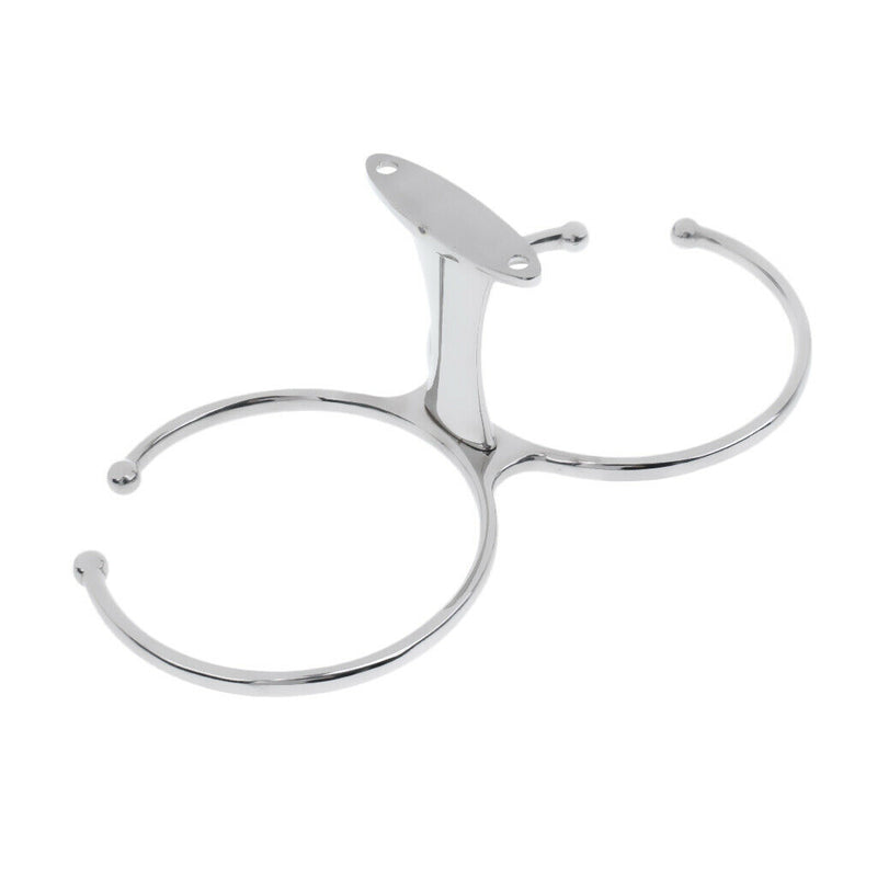Stainless Steel Boat Cup Drink 2 Holder For Marine/Yacht/Boat/RV/Car/Trailer