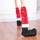 4Pcs Christmas Chair Leg Foot Cover Table Decoration Christmas Party Dinner