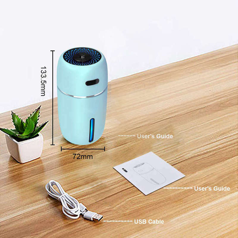 Portable Mini Usb Humidifier,200Ml Ultrasonic Cool Mist Humidifier With 7 C V5N9
