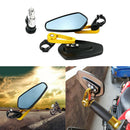 Motorcycle Handlebar Rearview Mirror, Universal, Yellow