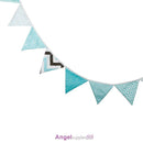 Flags Cotton Lace Banner Bunting Garland Pennant Wedding Birthday Party Decor