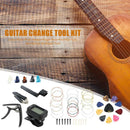 Guitar Picks+Capo+String Winder+Pins+Tuner+Strings Kit Guitar Repair Tool Parts