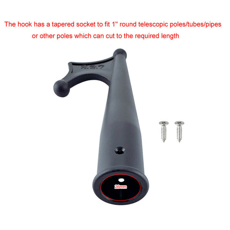 Nylon Marine Boat Hook Head Replacement Kayak Raft Hardware for 25mm Tubes