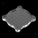 Clear Acrylic Block Stamp Blocks with Grid Stamping Craft Tool DIY 75x75mm