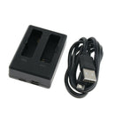 Dual Battery Charger for SJCAM SJ8 Pro/ SJ8 Plus/ SJ8 Air Travel Desktop USB