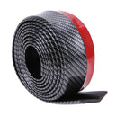 Black Soft Carbon Fiber Car Rubber Bumper Strip  Outside Bumper Front Lip hv2n
