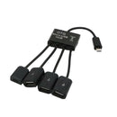 4 in 1 Male to Female Micro USB 2.0 Charging Host OTG Hub Cable Adapter