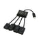 4 in 1 Male to Female Micro USB 2.0 Charging Host OTG Hub Cable Adapter