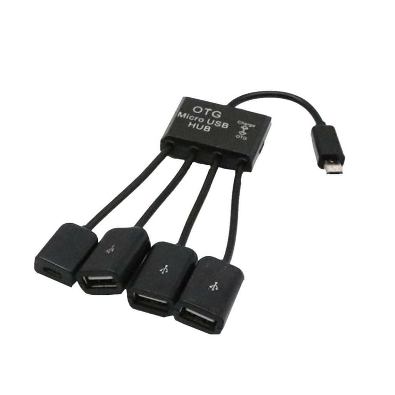 4 in 1 Male to Female Micro USB 2.0 Charging Host OTG Hub Cable Adapter