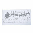 Sleigh 5 little deer snowflakes "Twas the Night before Christmas" english W