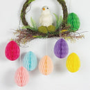 14PCS Easter Egg Silhouette Hanging Decorations - Honeycomb Hanging Paper BaF7O9