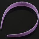 Lady Purple Plastic Hair Hoop Headband Ornament w Teeth Q1T5