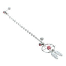 Star Cuff Ear Piercing Cartilage Stud Dangle Earring--Pink