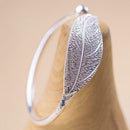Simple Fashion stamped ball feather leaf bracelets jewelry bangles For wome O6I9