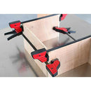 Woodworking Bar F Clamp Grip Ratchet Release Squeeze DIY Hand Tools- Set of 2