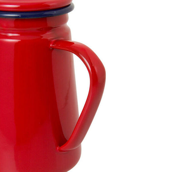 1.1L High-Grade Enamel Coffee Pot Pour over Milk Water Jug Pitcher Barista