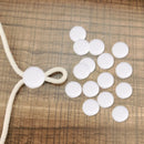 200pcs Flat Adjustment Buckle Beads Plastic Cord Plug Elastic Cord Stopper A