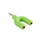 3.5mm Extension Earphone Audio Splitter 1 Male to 2 Female Adapter (Green)