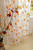 1x2M Sunflower Voile Window Burnt-Out Curtain Sheer Panel Tulle with Beads