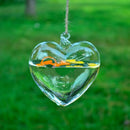 Heart Shaped Glass Hanging Vase Bottle Terrarium Container Plant Flower Tab X8A7