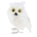 2Pcs Mini Artificial Owl, Furry Realistic Imitation Taxidermy Home Garden Desk