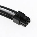 6 Pin PCIE Graphics Card GPU PSU Extension Cable 11.8in/30cm - Sleeved Black &