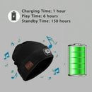 Led Stereo Bluetooth Hat Wireless Headset Knit Beanie Hat Battery Outdoor C