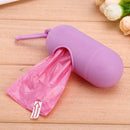 Pet Dog Cat Garbage Clean-up Pooper Bags Holder Dispenser + Poop Bags Set Pink