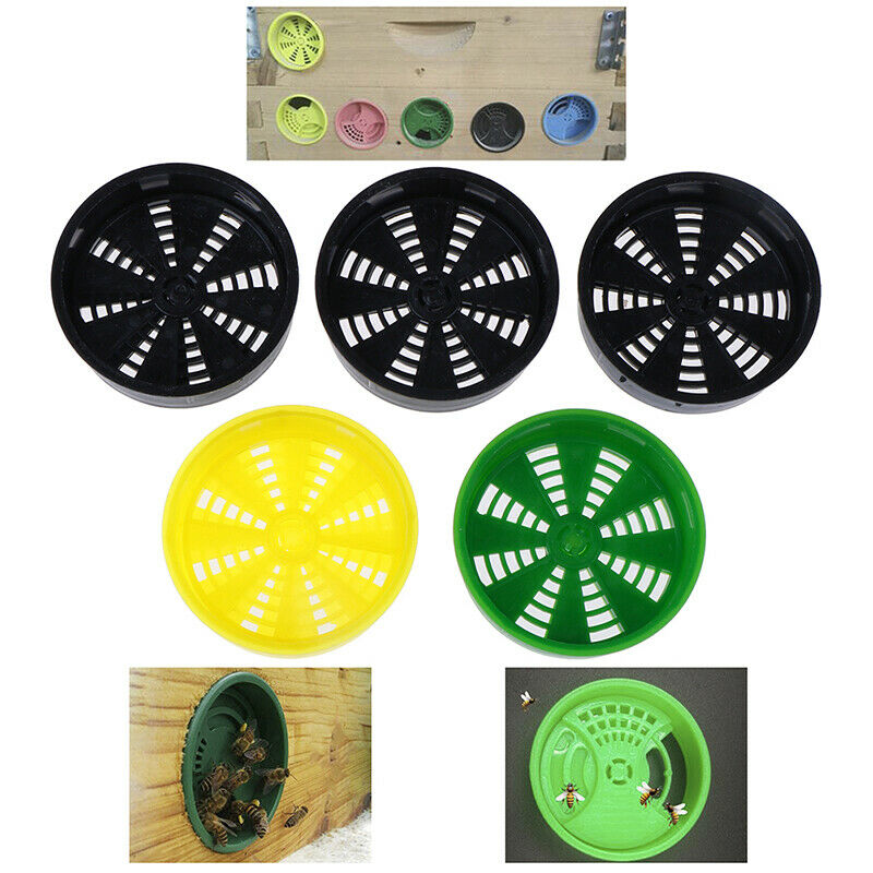 5pcs Beehive Door Bee Keeping House Nest Gate  Beeing Entrance Disc Vent   Pb