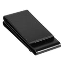 Portable Stainless Steel Fourfold Money Clip Unisex ID Cards Holder(Black)