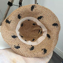 Straw Hat Women'S Hat Woven Straw Hat Female Sun Hat Collapsible Fisherman