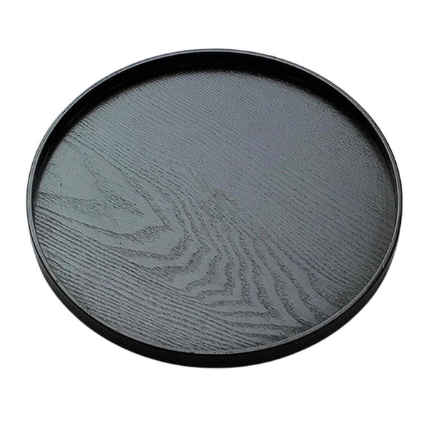 Round Serving Tray Serving Plate 2 Pieces Black Waiter Tray Gastro Tray, ÃƒËœ 27 +