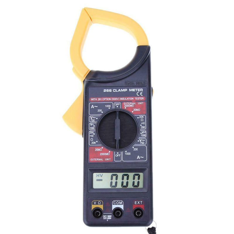 Digital Clamp Meter Voltmeter Ammeter Ohmmeter Multimeter AC DC Tester A