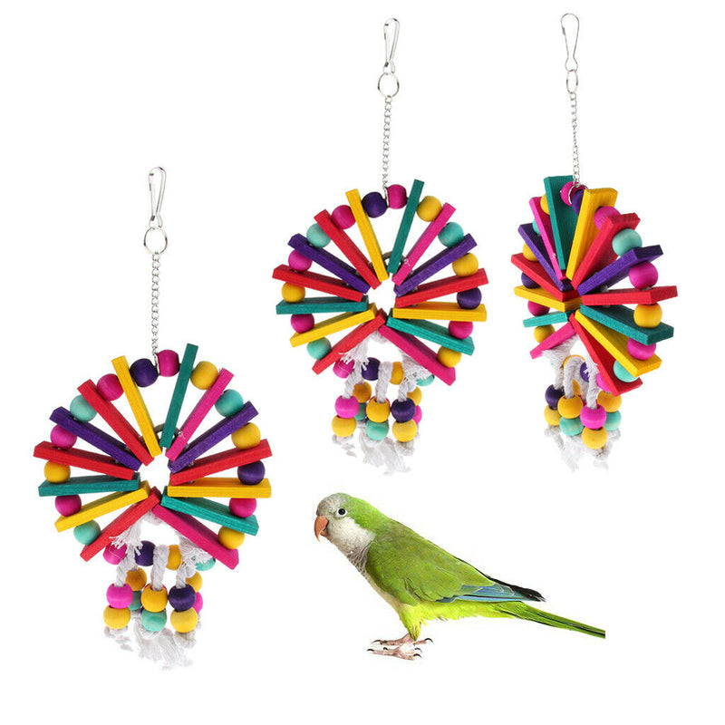 Bird Chew Toys Hanging Accessories for Parrot Budgie Parakeet Cockatiels Conure