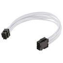 PC 8-pin(4+4pin) CPU Sleeved Extender Cable Power Extension Wire White (30cm)