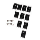 10x Aluminium Heatsink for TO-220 Mosfet Transistors,15x11x25mm(W*H*L) Black