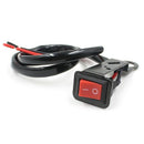 Universal Motorcycle Refit Black LED Light Flameout Switch with Wire Harnes X4O9