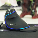Delux M618 PLUS Vertical Mouse Blue Light Ergonomic Gamer Wired Mouse Gamin
