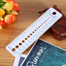 10 x Knitting Gauge Ruler Plastic Knitting Needle Size Gauge Ruler Inches/c