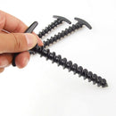 5pcs Black Plastics Camping Awning Tent Stakes Pegs Pins Screw Type Outdoors