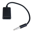 3.5mm Male AUX Audio Plug Jack To USB 2.0 Female Converter Cable Cord Car MSEAU