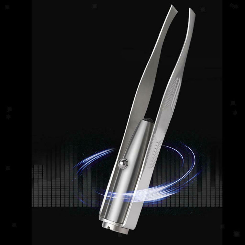 LED Eyebrow Tweezer Eyes Hair Remover Professional Makeup Stainless Steel